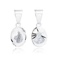 Pandantiv argint cu 2 fete Maica Domnului si Iisus DiAmanti M0232R-DIA (Argint 925‰ 1,2 g.)